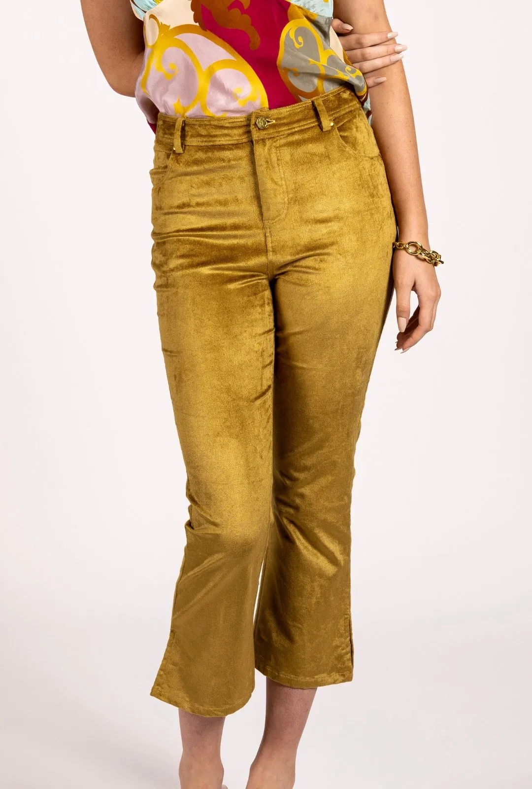 My Go To Capri Pants - Gold Corduroy