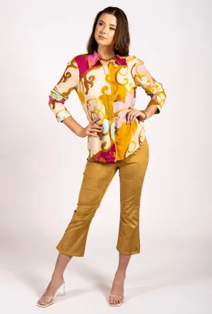 My Go To Capri Pants - Gold Corduroy