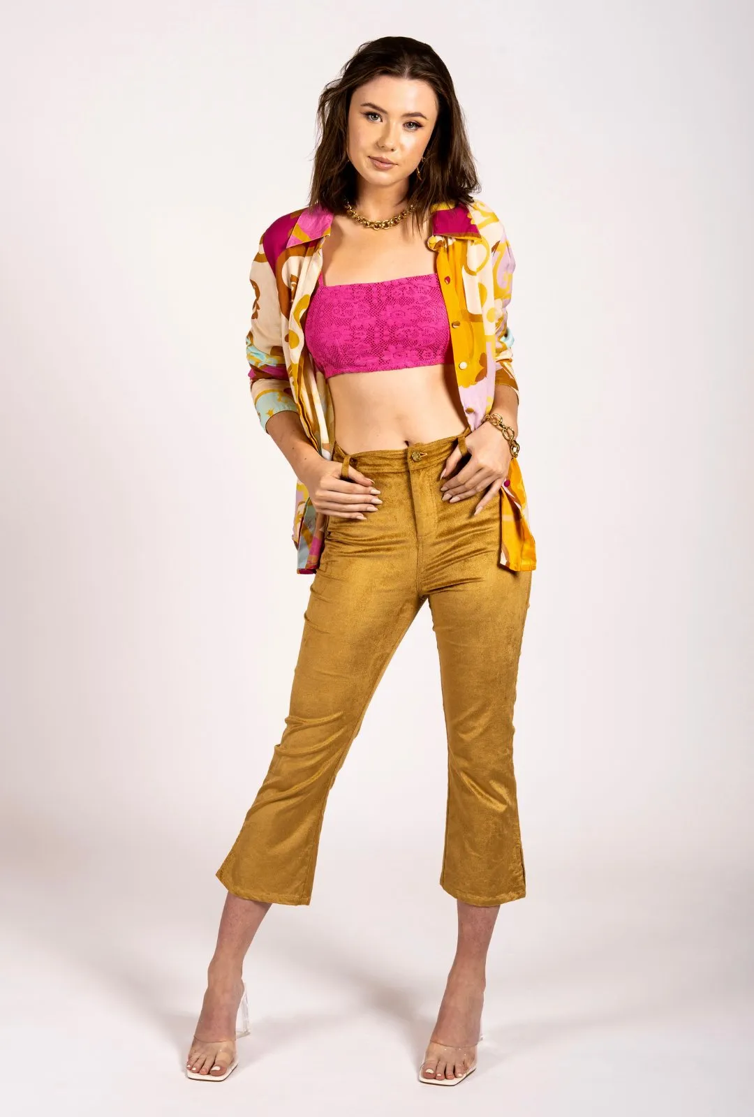 My Go To Capri Pants - Gold Corduroy