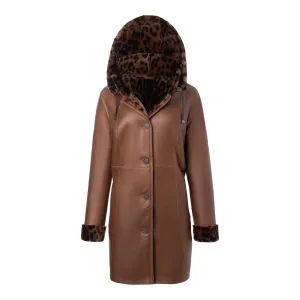 SANTA FE Merino Shearling Hooded Coat