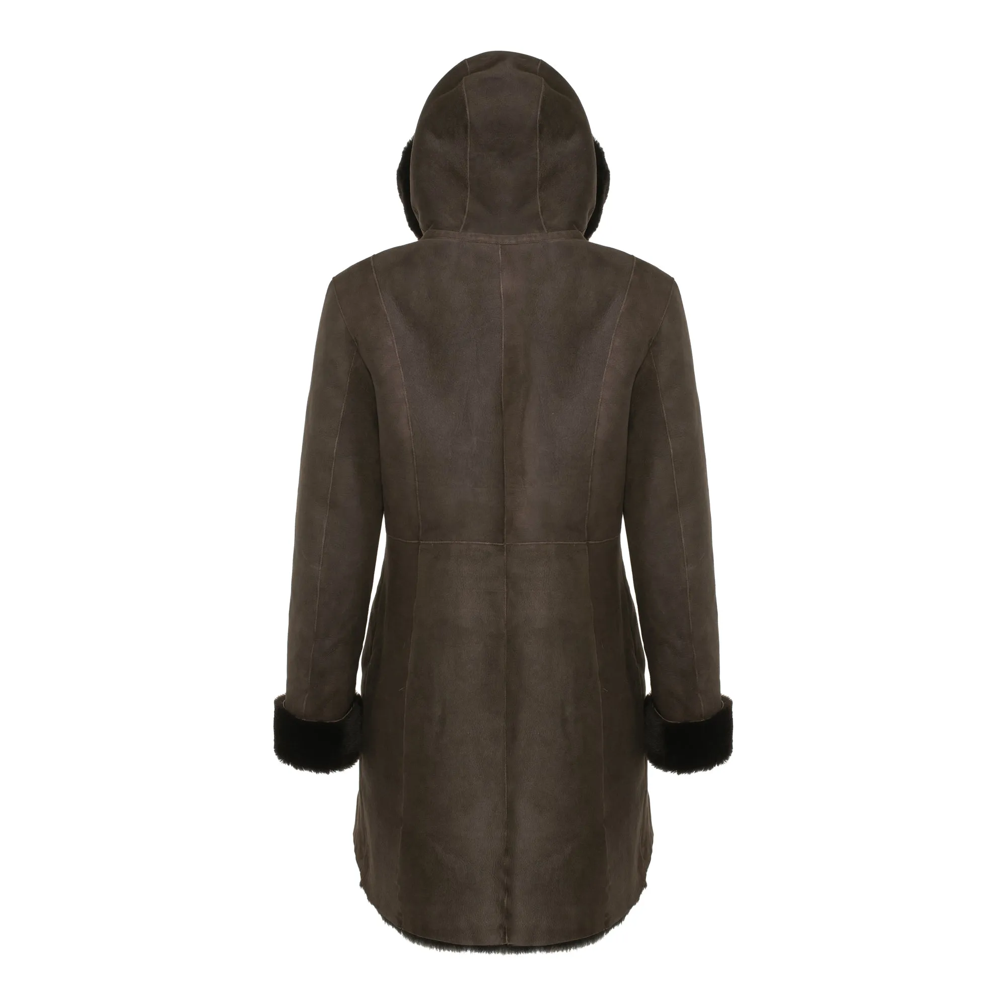 SANTA FE Merino Shearling Hooded Coat