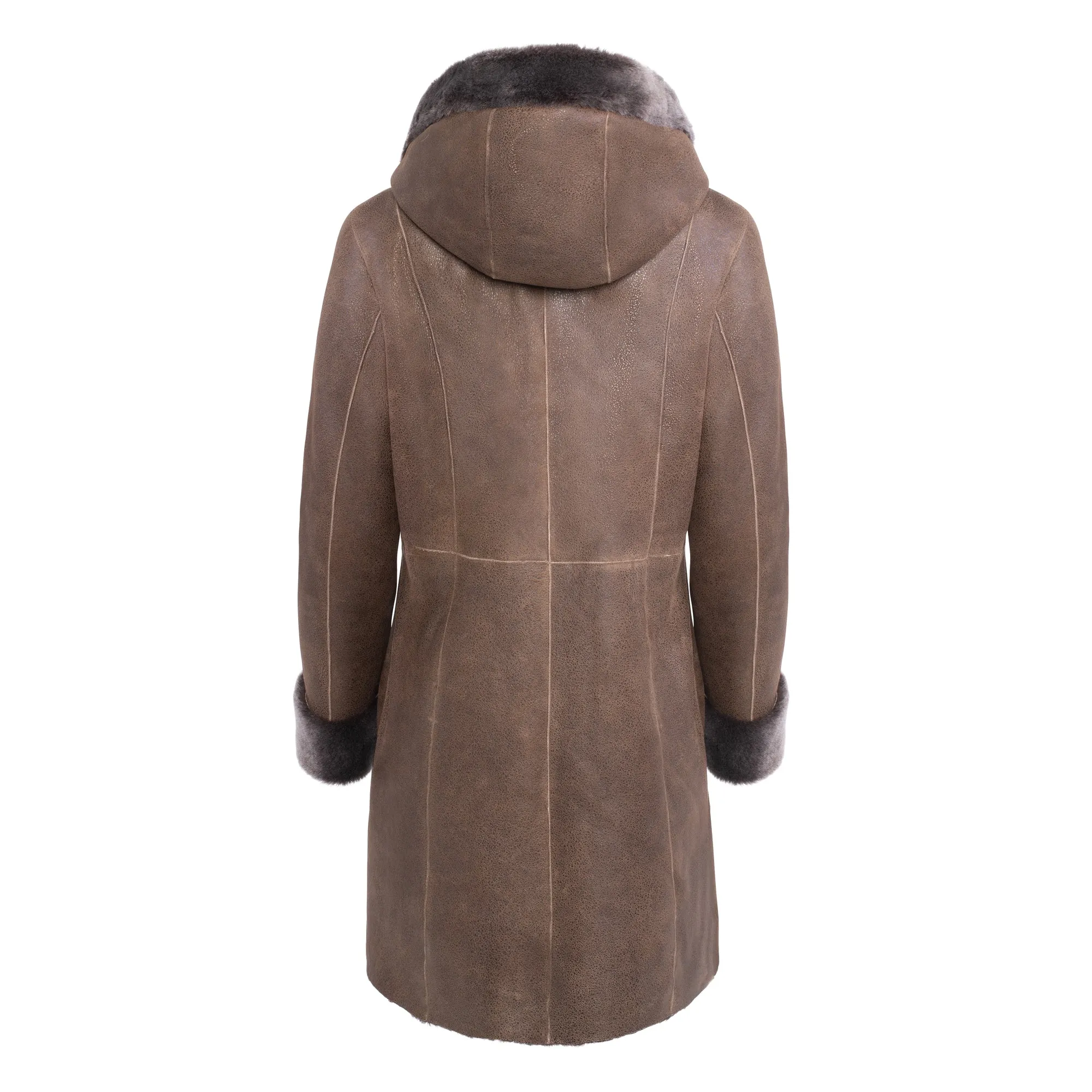 SANTA FE Merino Shearling Hooded Coat