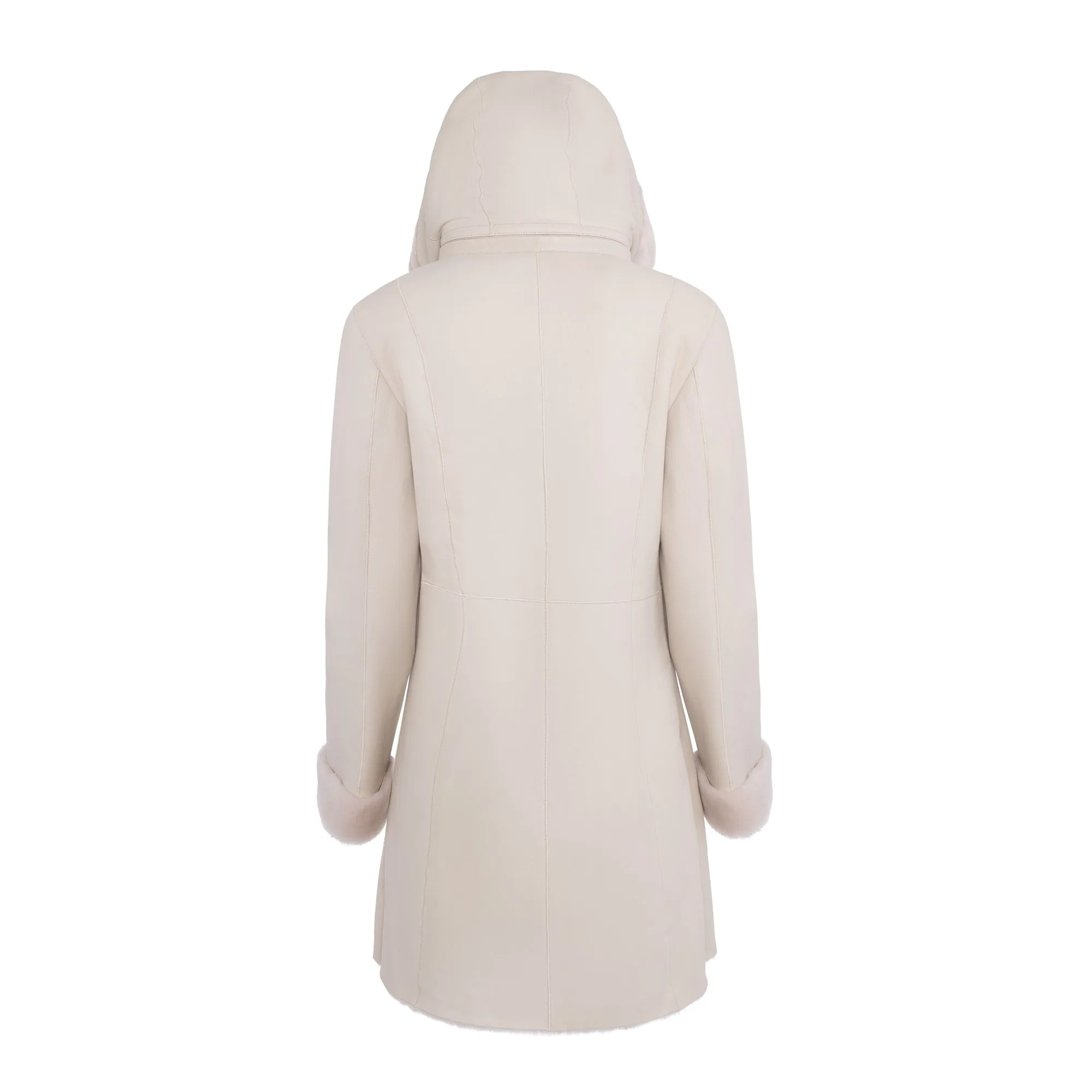 SANTA FE Merino Shearling Hooded Coat