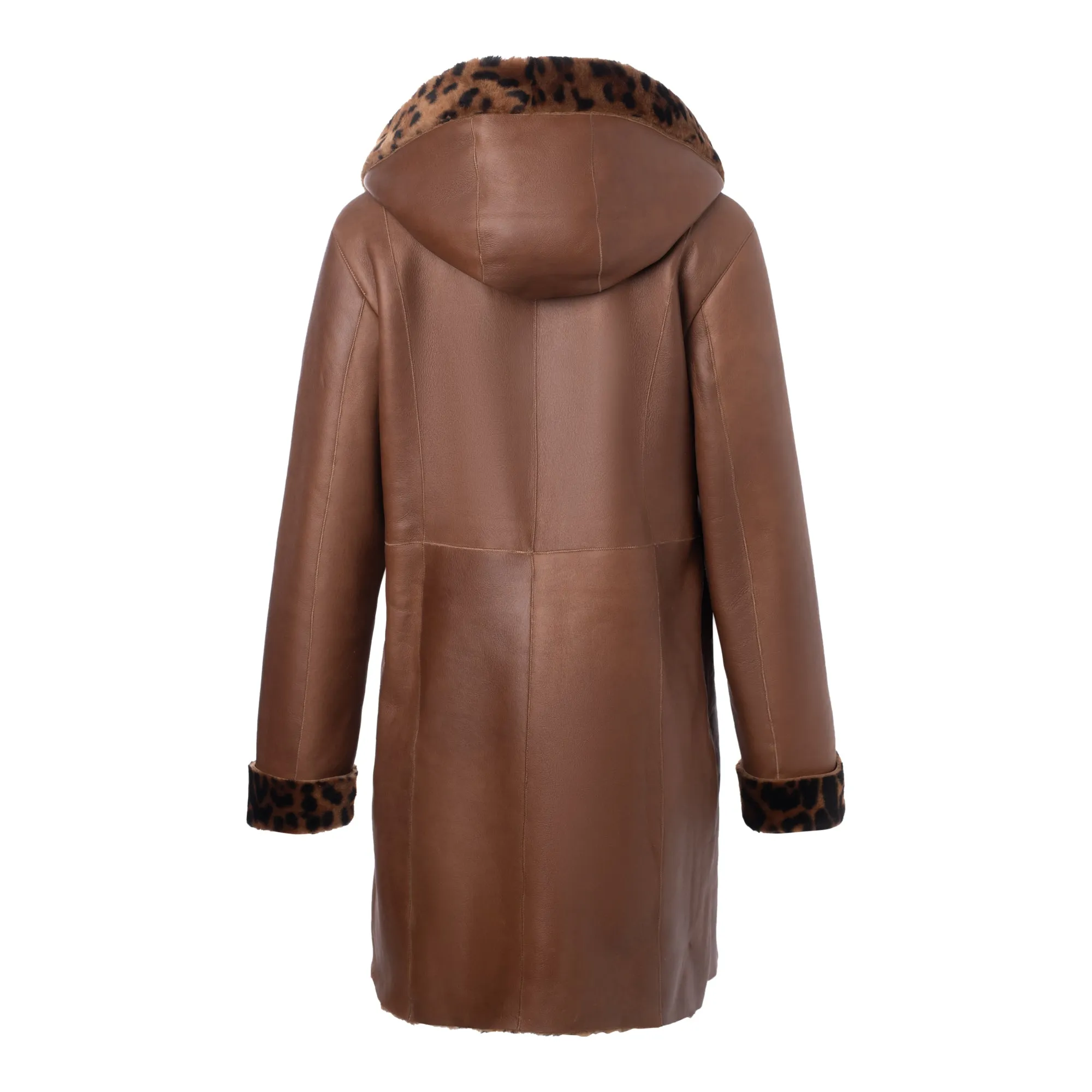 SANTA FE Merino Shearling Hooded Coat